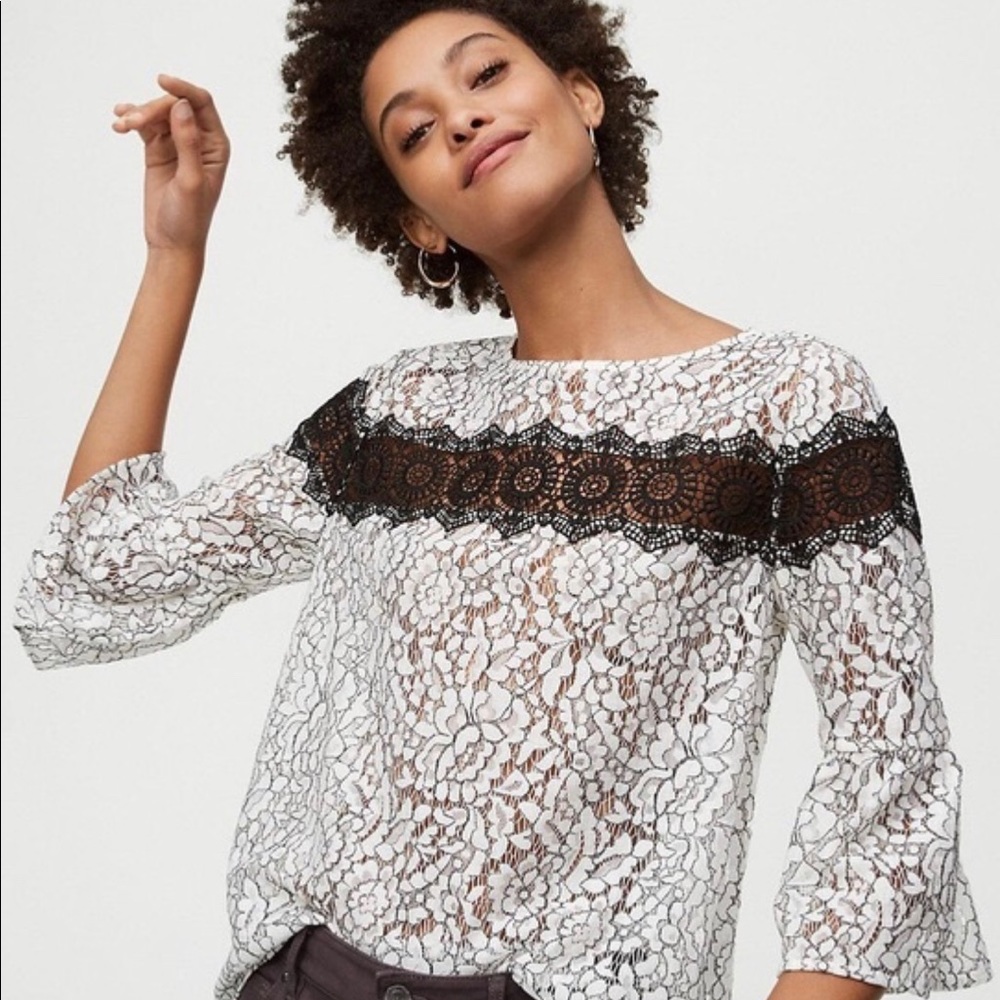 🥀Loft Lace Blouse with Bell Sleeves🥀